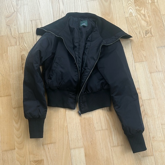 Black bomber jacket coat xxs like new - Picture 1 of 1
